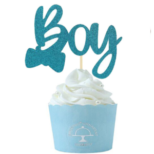 Blue Cake Topper Baby Gift | Cupcake Accessories
